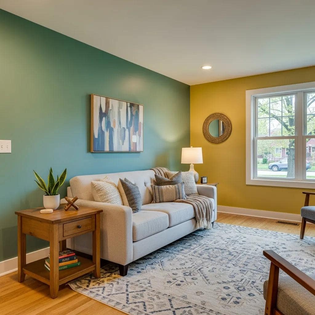Freshly painted interior walls in a modern Columbus home