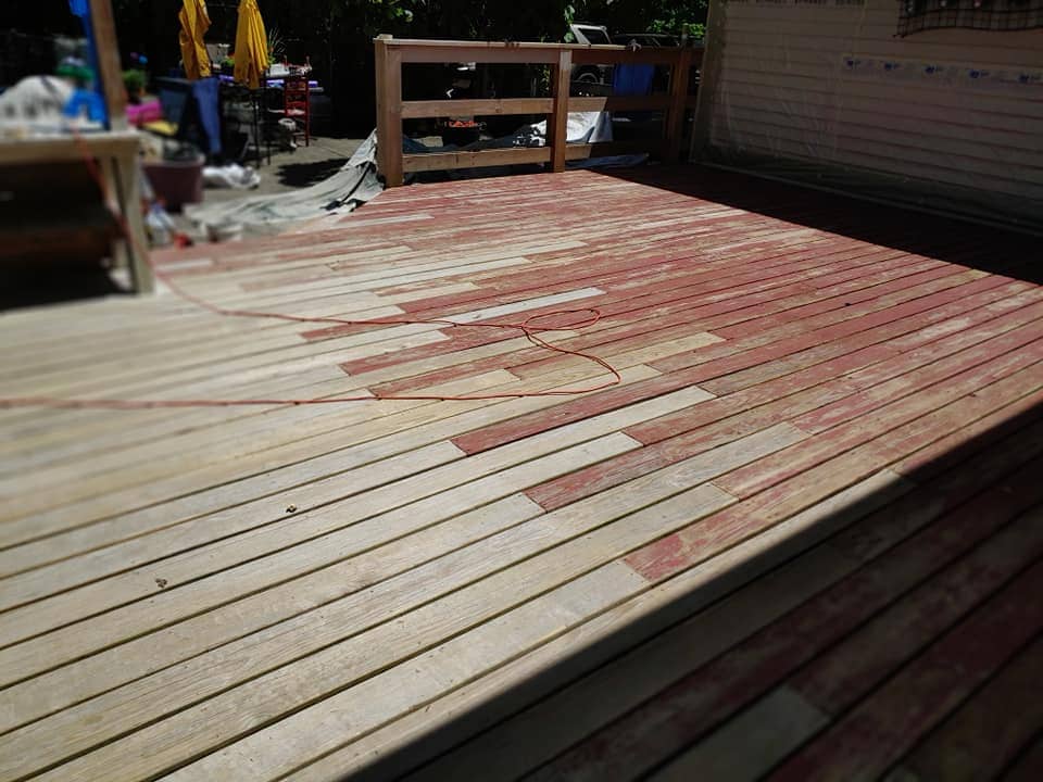 before wood staining upper arlington 1